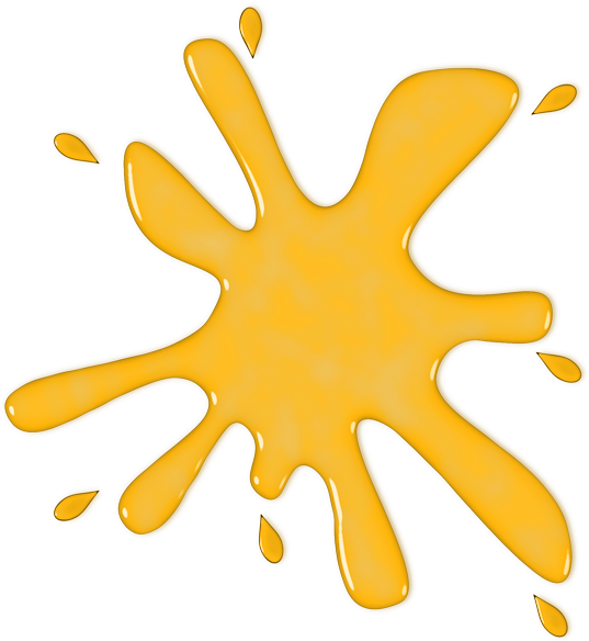 Yellow Paint Splash Graphic PNG image