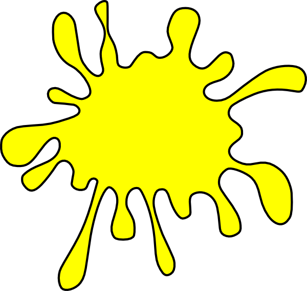 Yellow Paint Splat Graphic PNG image