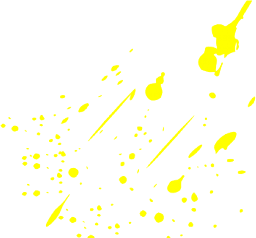 Yellow Paint Splatteron Grey Background PNG image