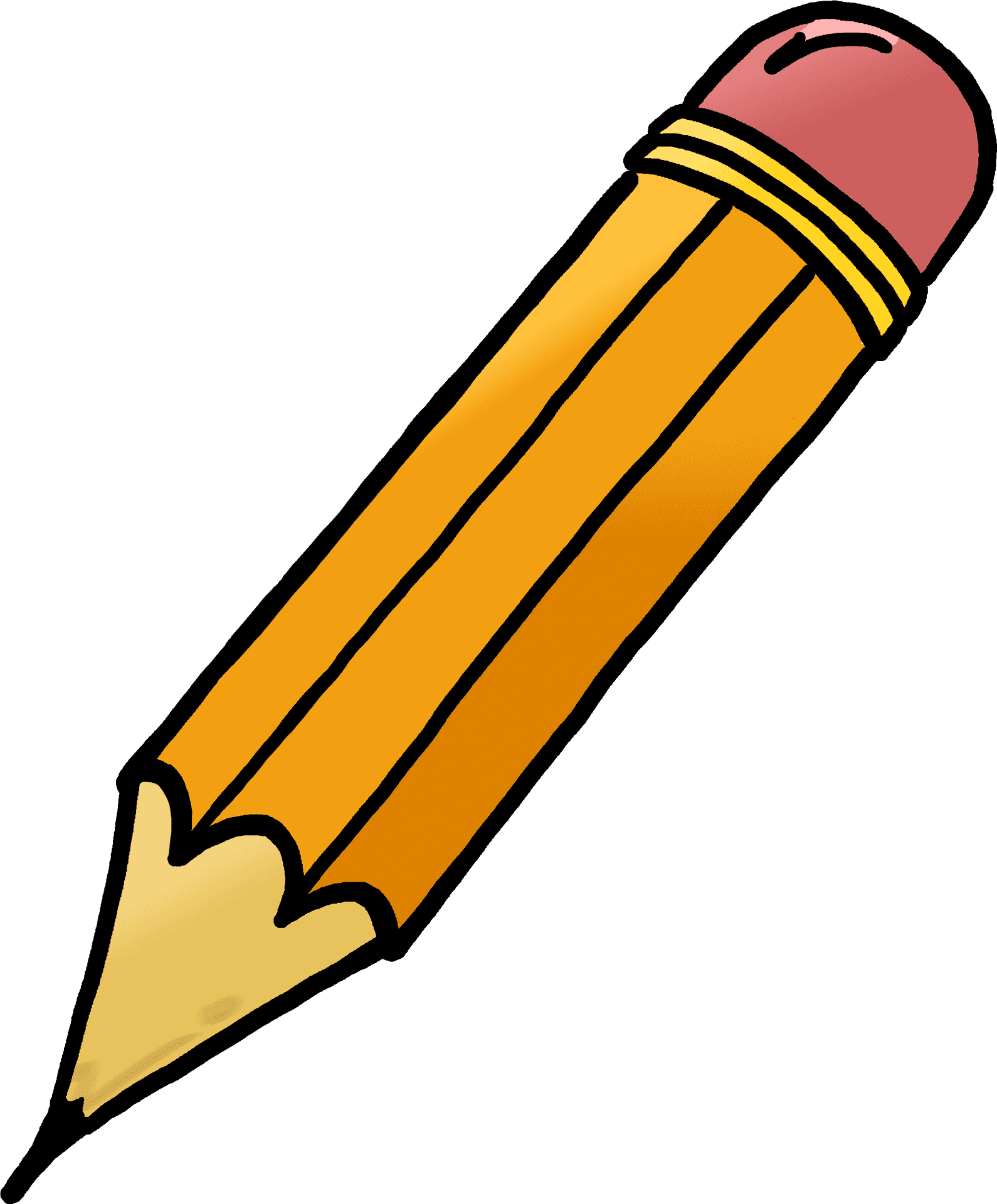 Yellow Pencil Clipart Illustration PNG image