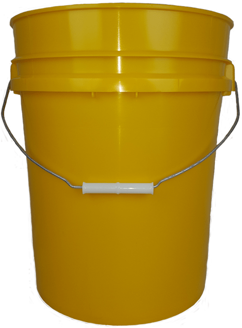 Yellow Plastic Bucketwith Handle PNG image