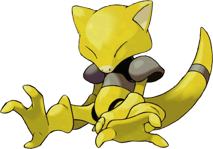 Yellow Psychic Pokemon Sleeping PNG image
