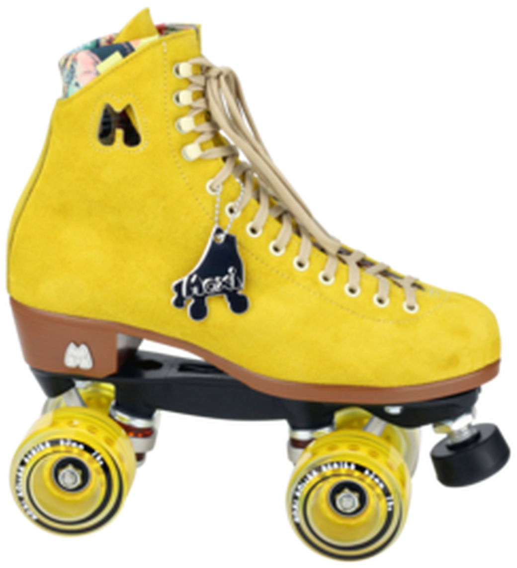 Yellow Quad Roller Skate PNG image