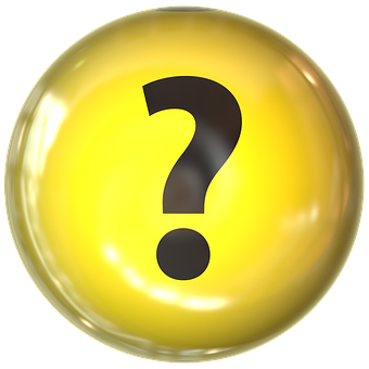 Yellow Question Mark Badge PNG image