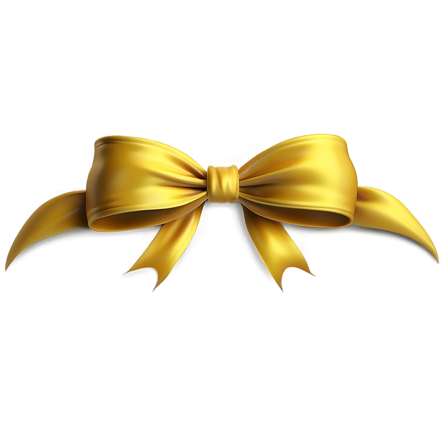 Yellow Ribbon Bow Png 06262024 PNG image