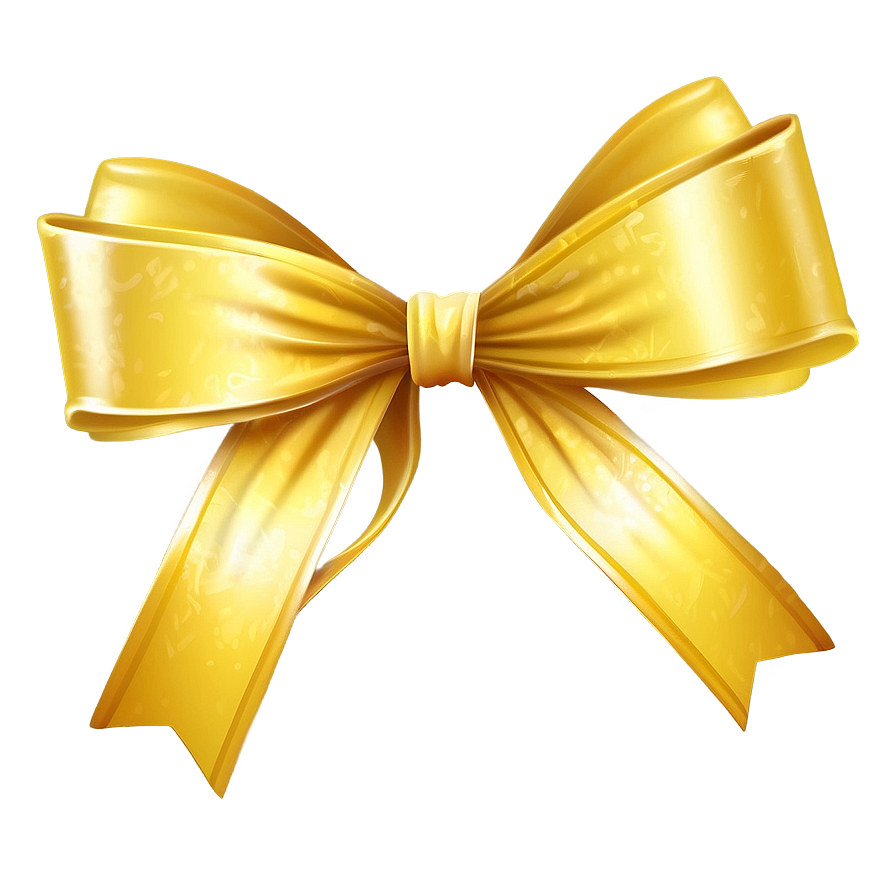 Yellow Ribbon Bow Png 18 PNG image