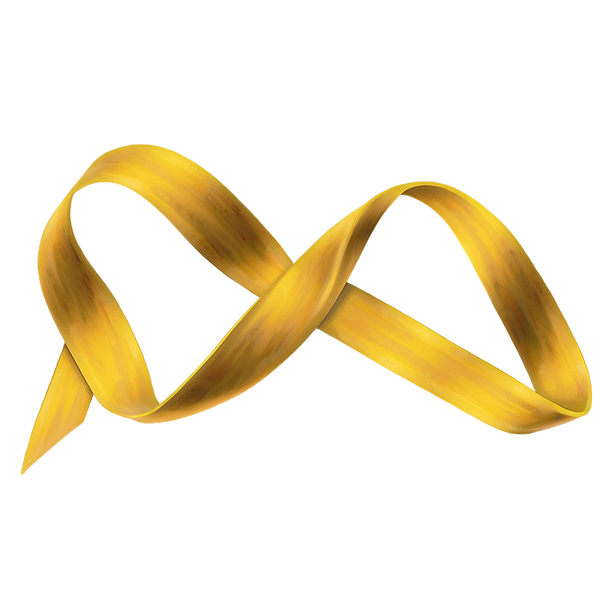 Yellow Ribbon Curl Png 06262024 PNG image