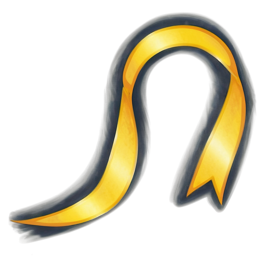 Yellow Ribbon Curl Png 48 PNG image