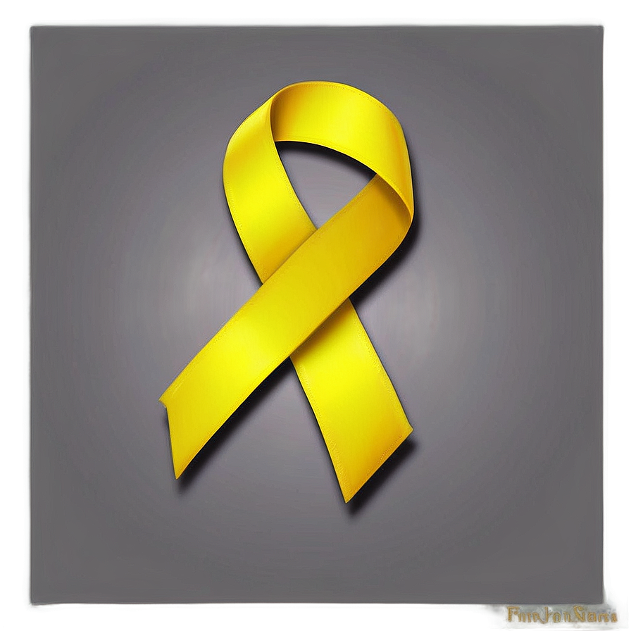 Yellow Ribbon For Awareness Png Hke PNG image