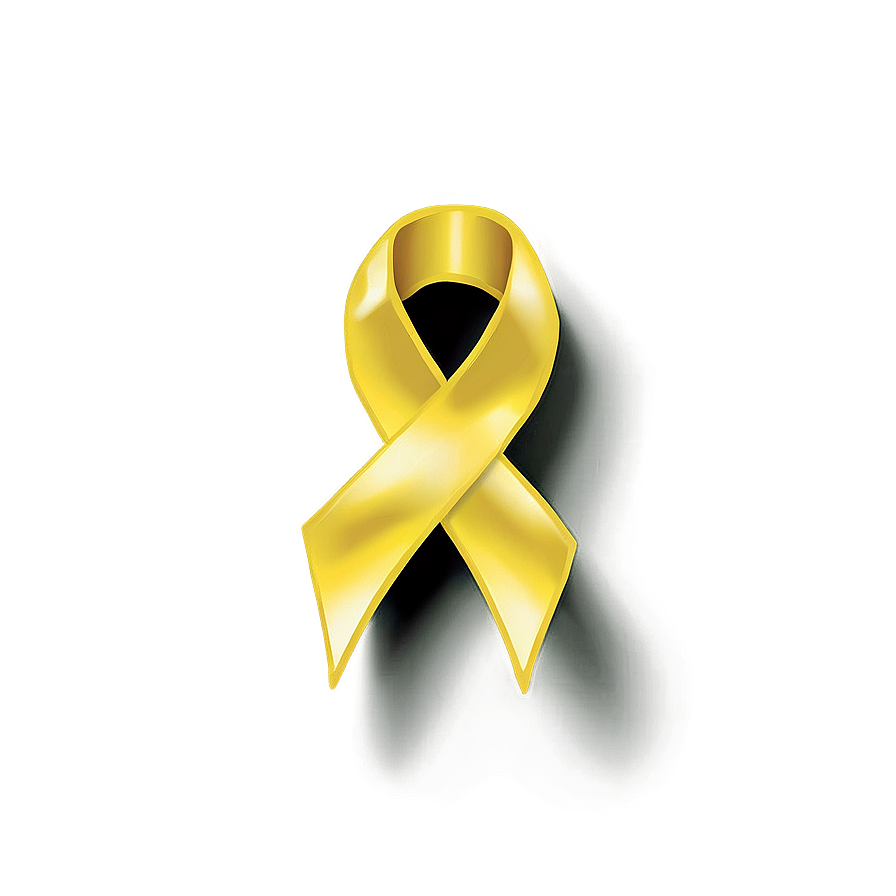 Yellow Ribbon For Memory Png 06262024 PNG image