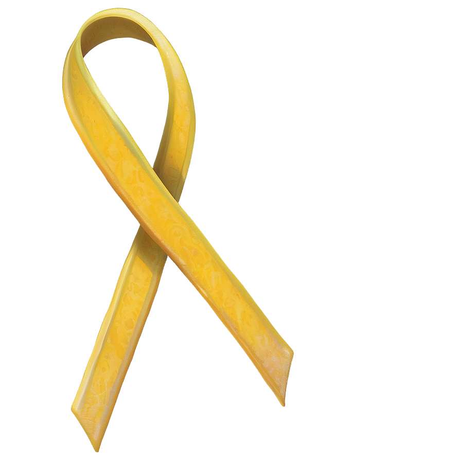 Yellow Ribbon For Memory Png Aob76 PNG image