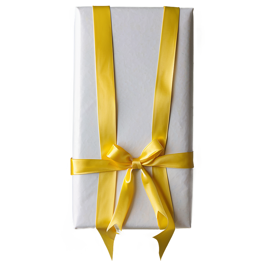 Yellow Ribbon Gift Wrap Png Aom PNG image