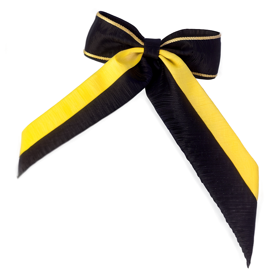 Yellow Ribbon On Black Png 06262024 PNG image