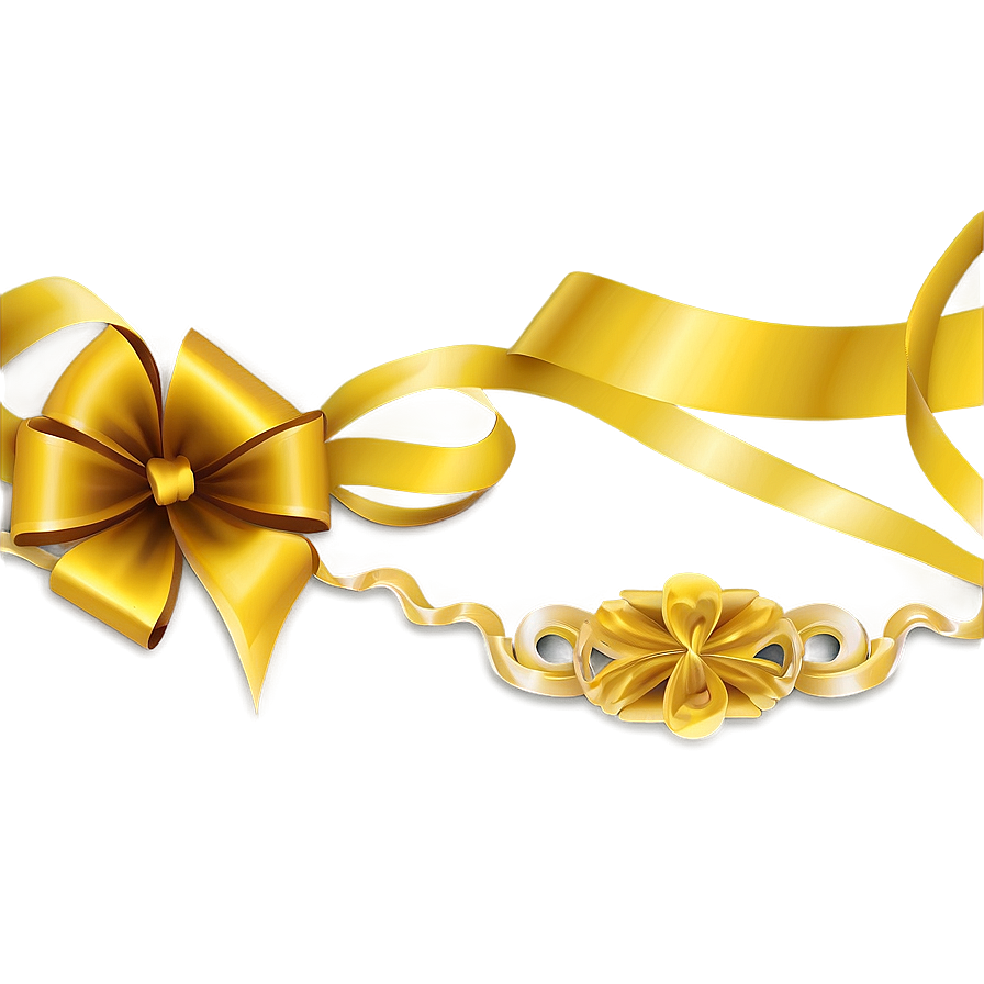 Yellow Ribbon Streamer Png Svk48 PNG image