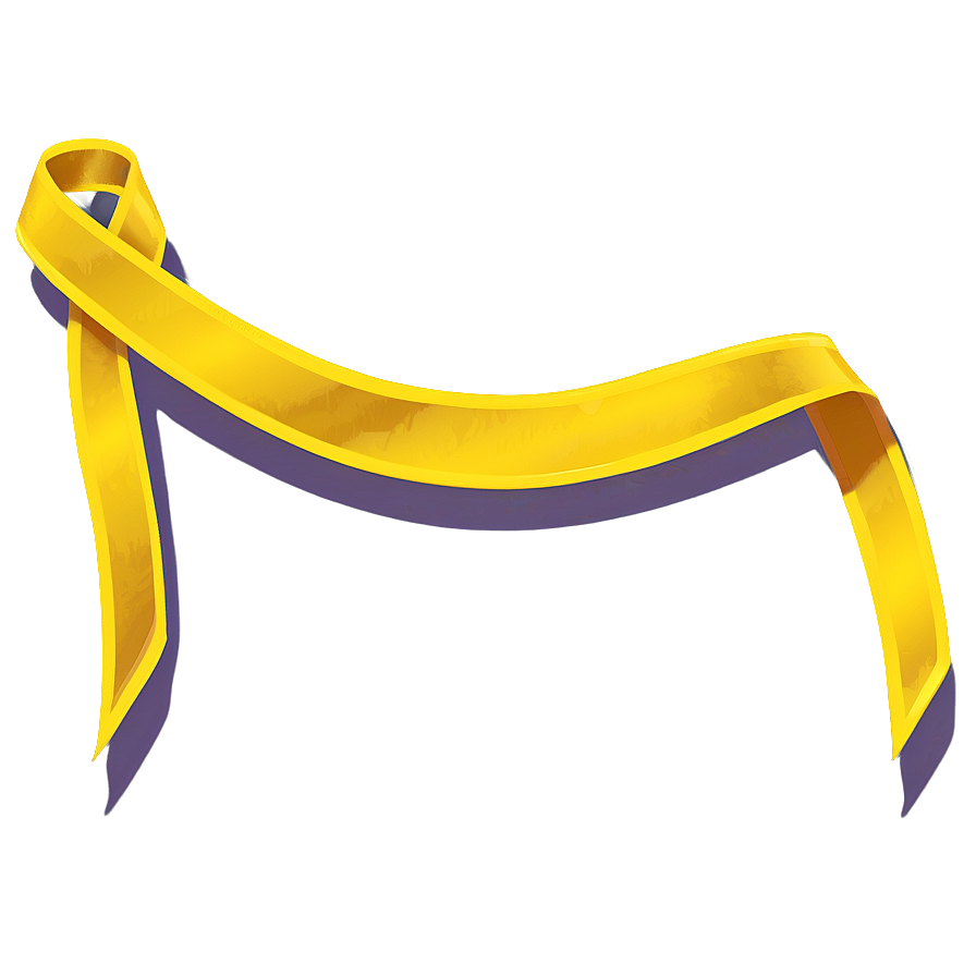 Yellow Ribbon Streamer Png Yec90 PNG image