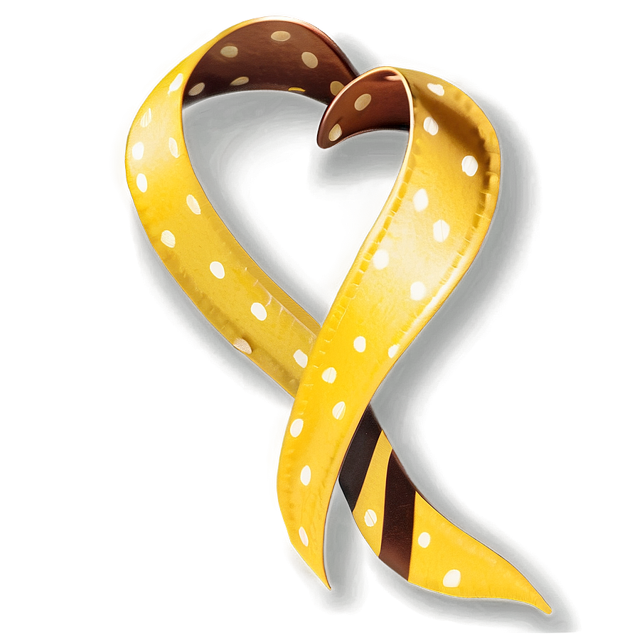 Yellow Ribbon With Heart Png 71 PNG image