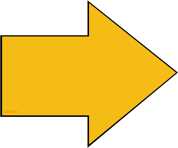 Yellow Right Arrow Graphic PNG image