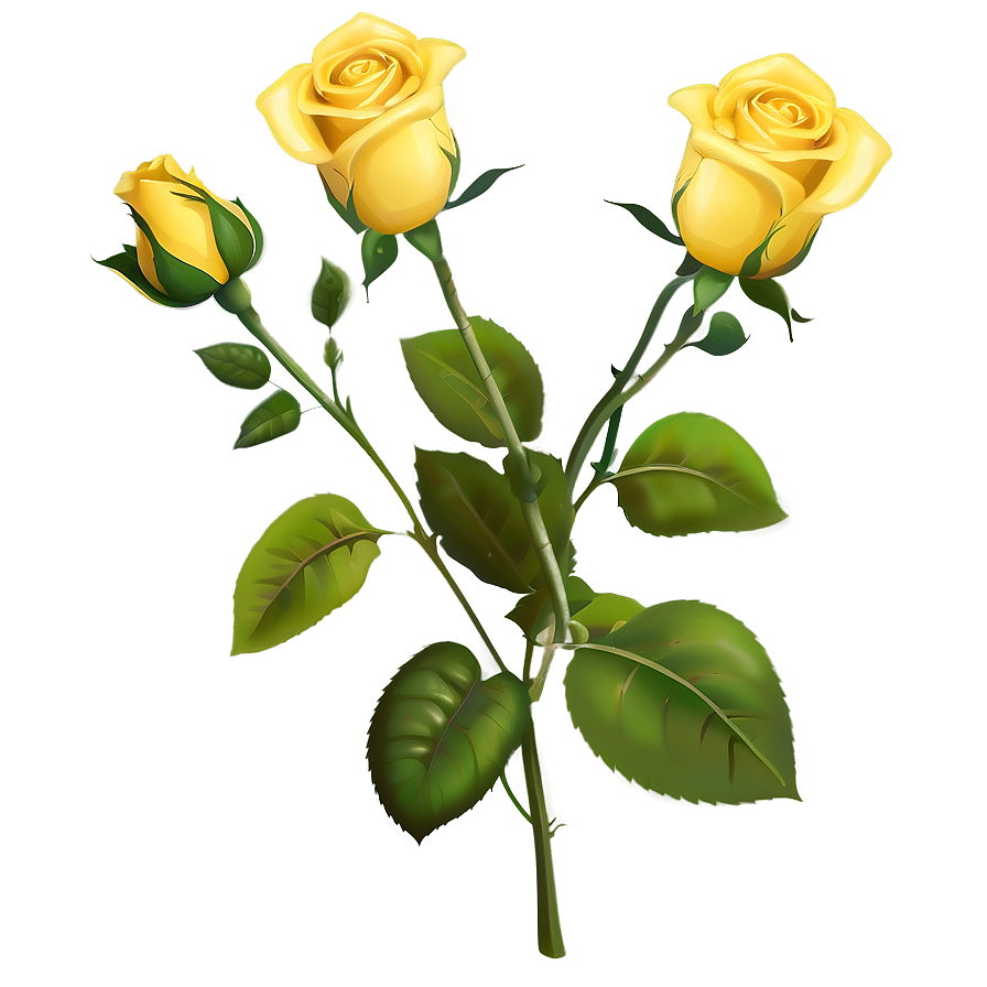 Yellow Rose Clipart Png 06272024 PNG image