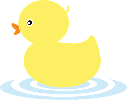 Yellow Rubber Duck Vector PNG image