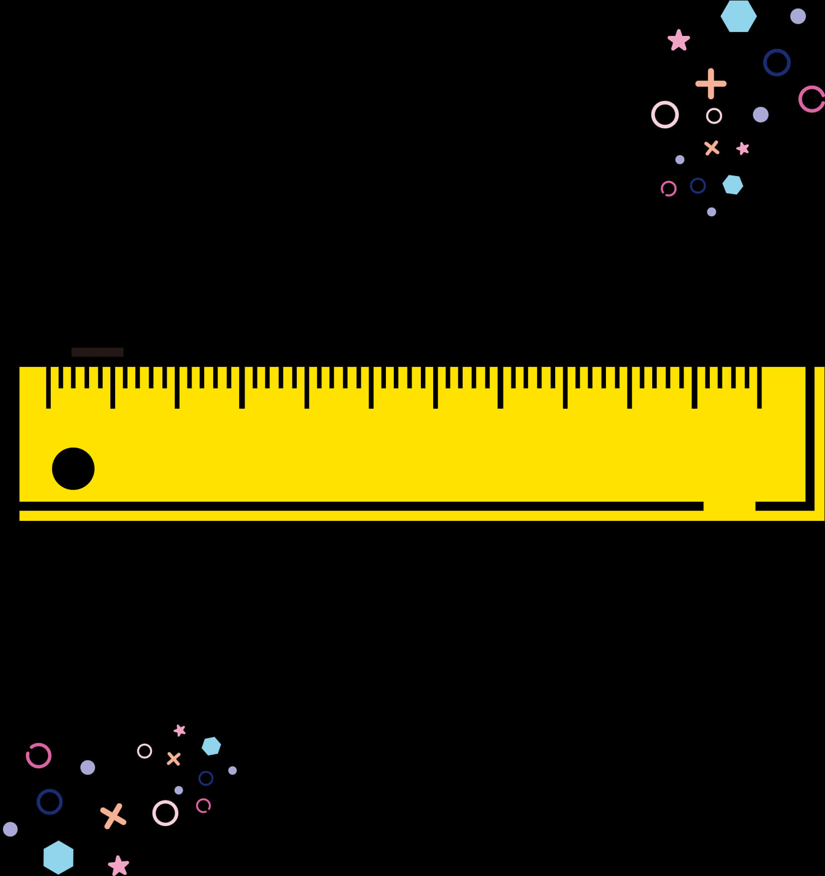 Yellow Ruler Graphic Design PNG image