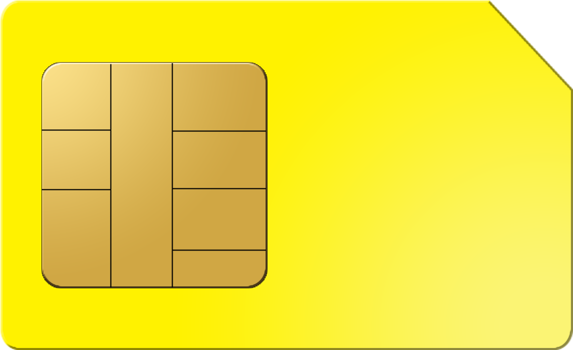 Yellow S I M Card Vector Illustration PNG image