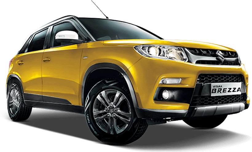 Yellow S U V Vitara Brezza Isolated PNG image