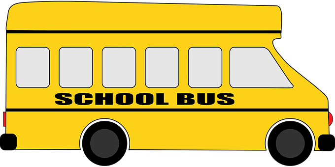 Yellow School Bus Graphic PNG image