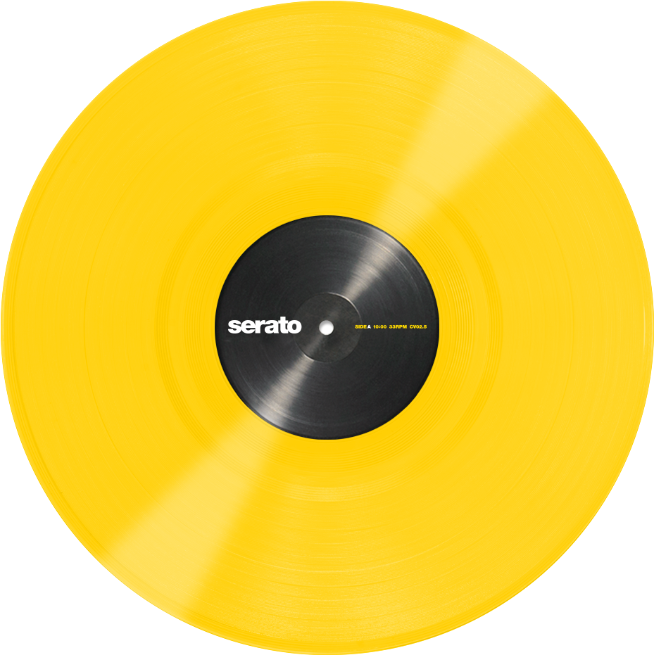 Yellow Serato Vinyl Record PNG image