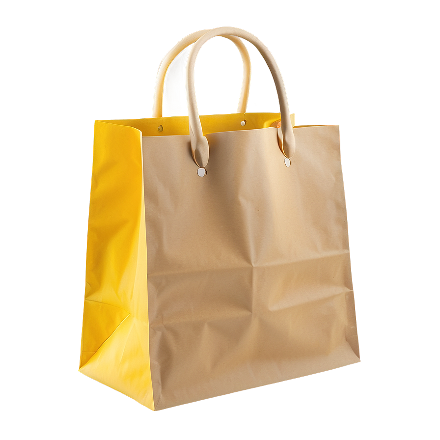 Yellow Shopping Bag Png 05252024 PNG image