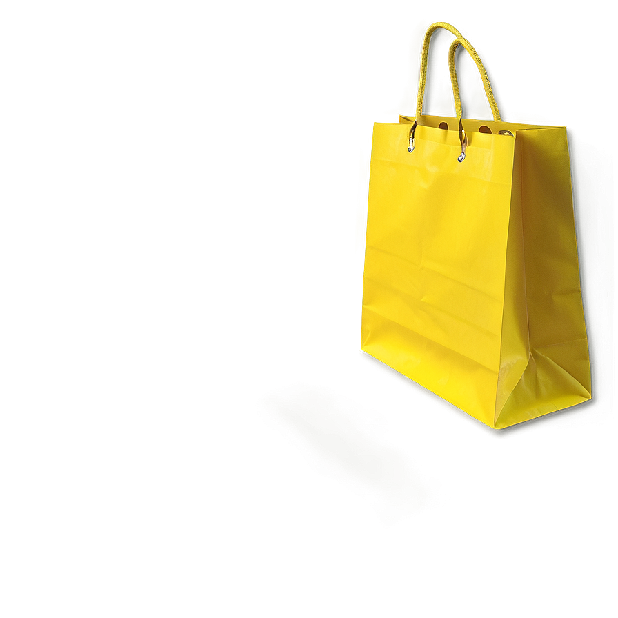 Yellow Shopping Bag Png 05252024 PNG image