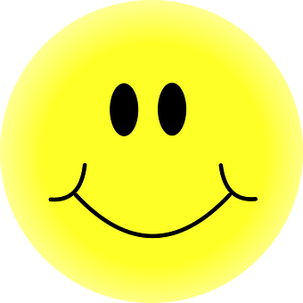 Yellow Smiley Face Graphic PNG image