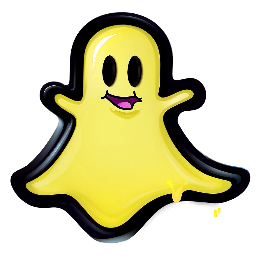 Yellow Snapchat Ghost Png Xst13 PNG image