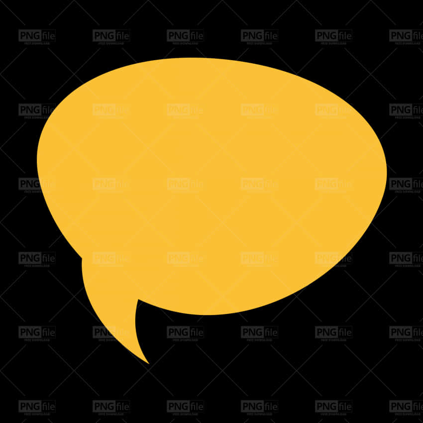 Yellow Speech Bubble Graphic PNG image