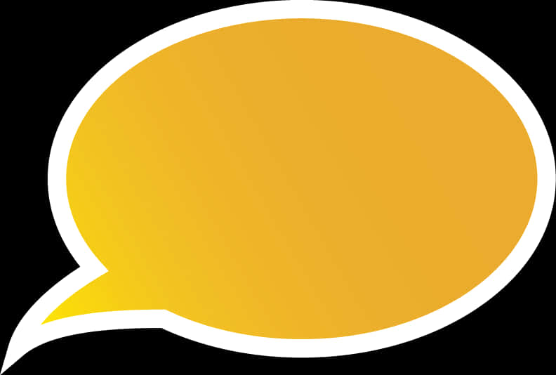 Yellow Speech Bubble Graphic PNG image