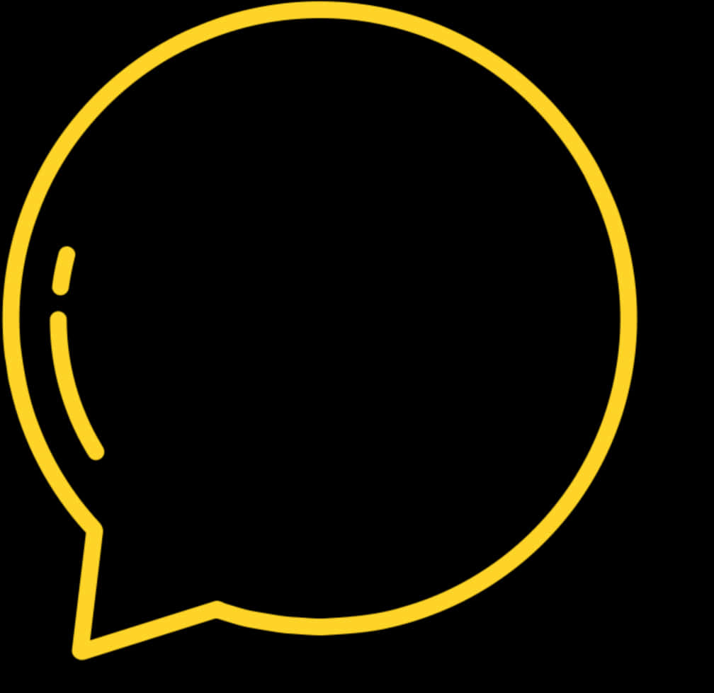 Yellow Speech Bubble Outline PNG image