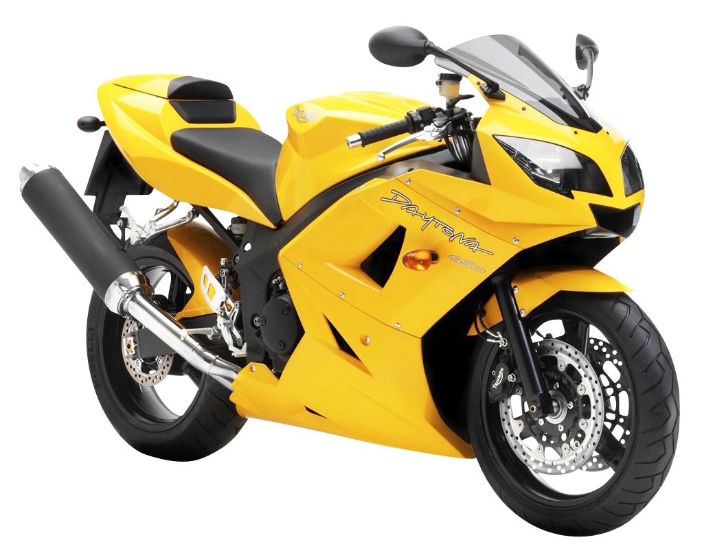 Yellow Sportbike Transparent Background PNG image