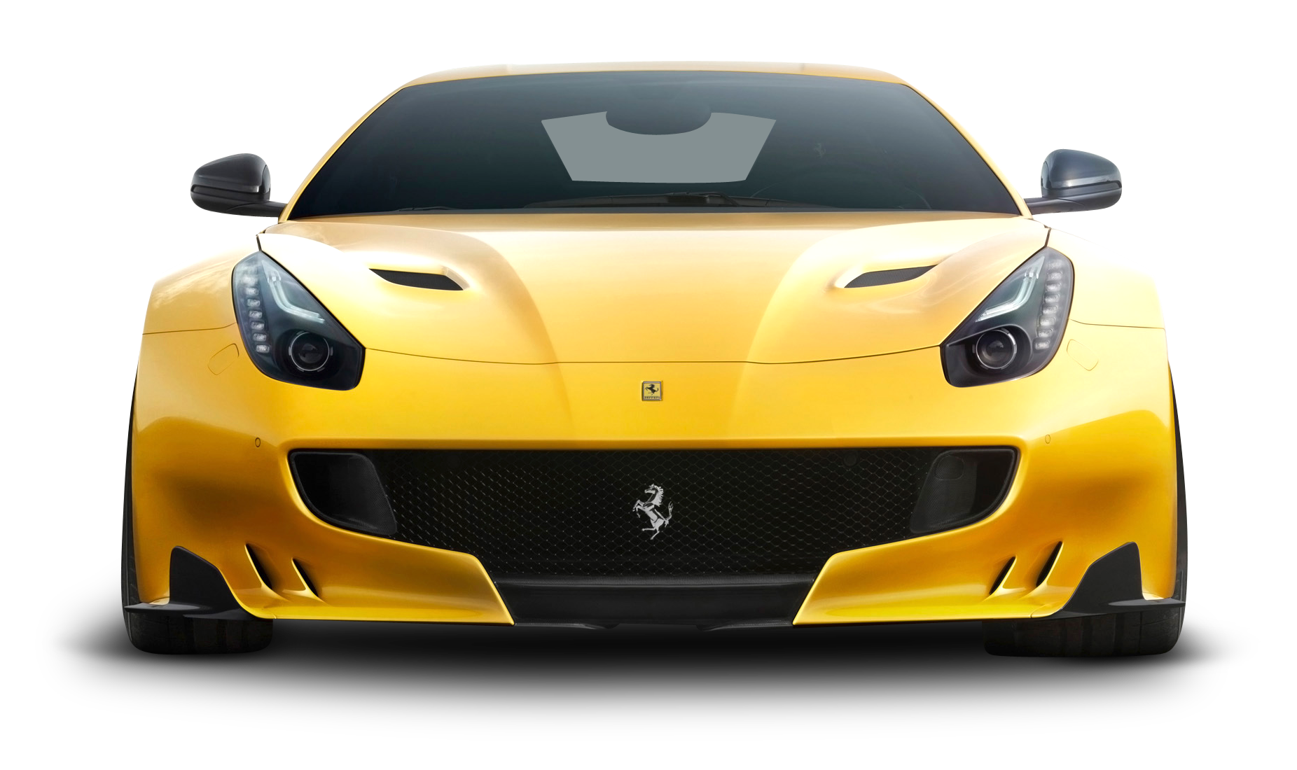 Yellow Sports Car Front View PNG image