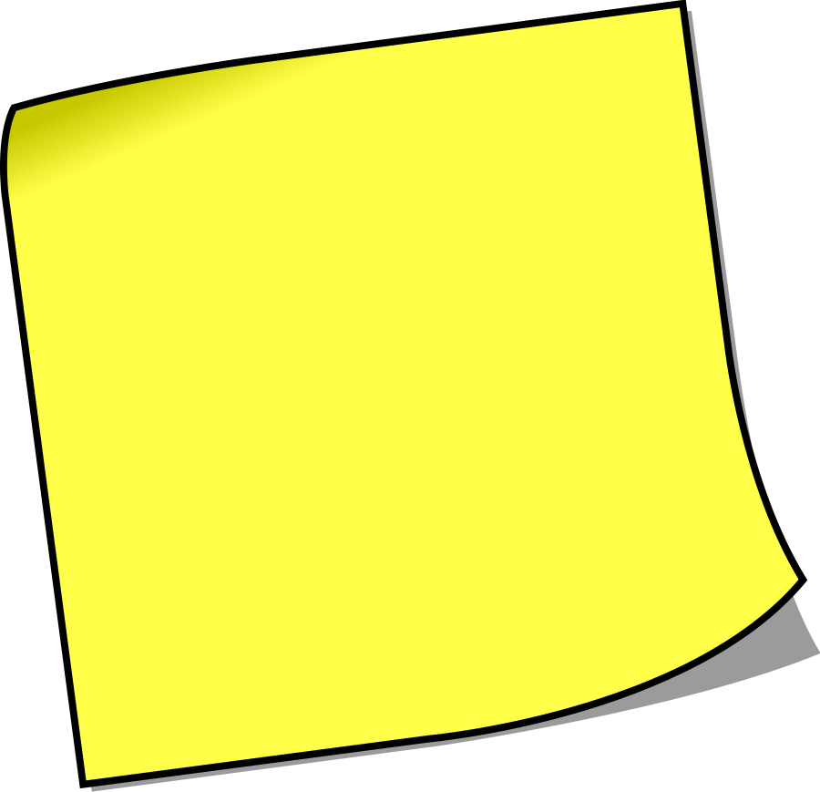 Yellow Sticky Note Vector PNG image