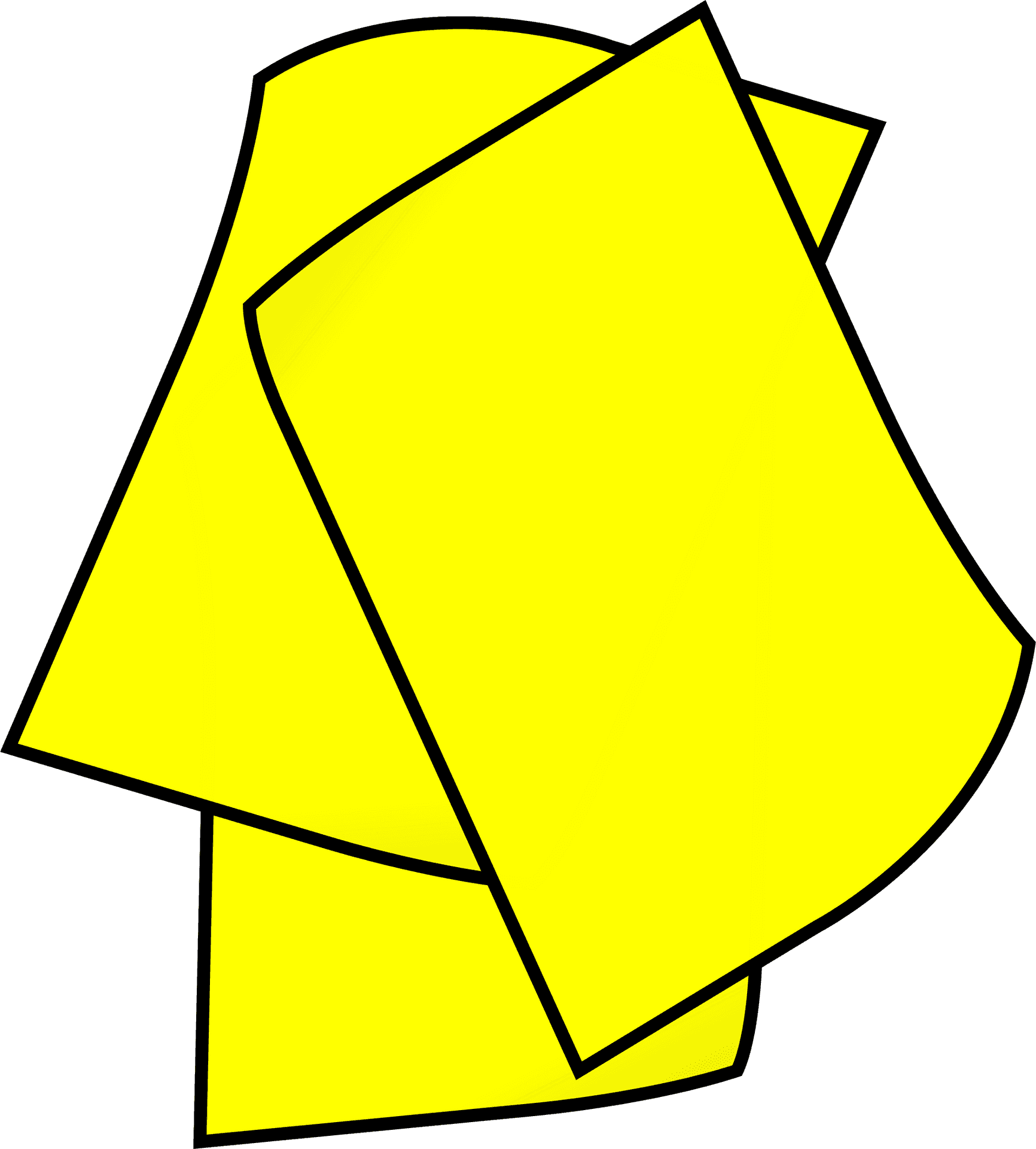 Yellow Sticky Notes Vector Illustration PNG image