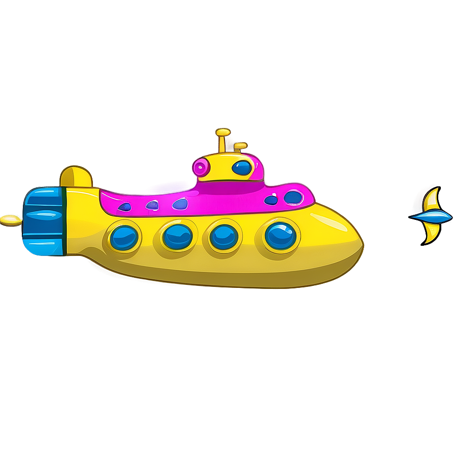 Yellow Submarine In Deep Sea Png 17 PNG image