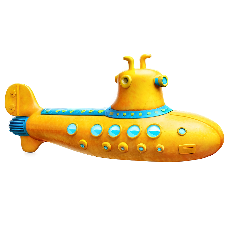 Yellow Submarine Isolated Png 06292024 PNG image