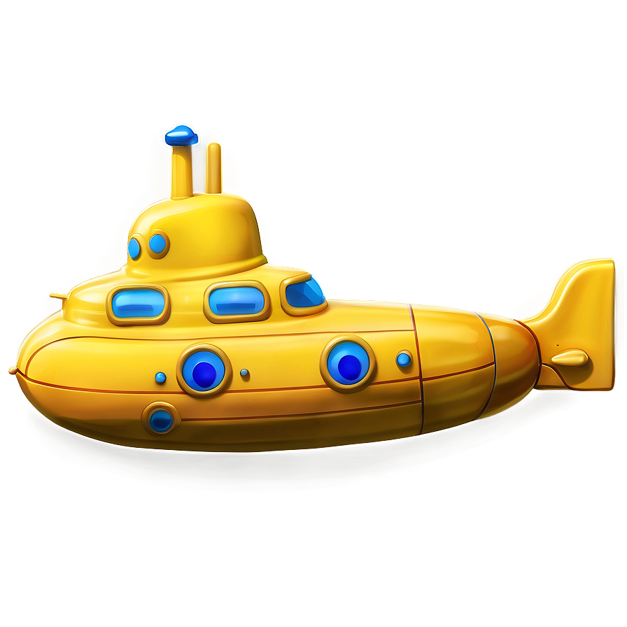 Yellow Submarine On Sea Background Png 30 PNG image