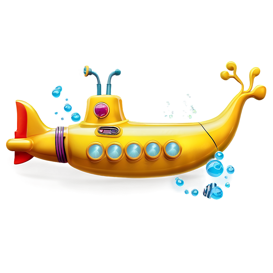 Yellow Submarine Under The Sea Png 06292024 PNG image