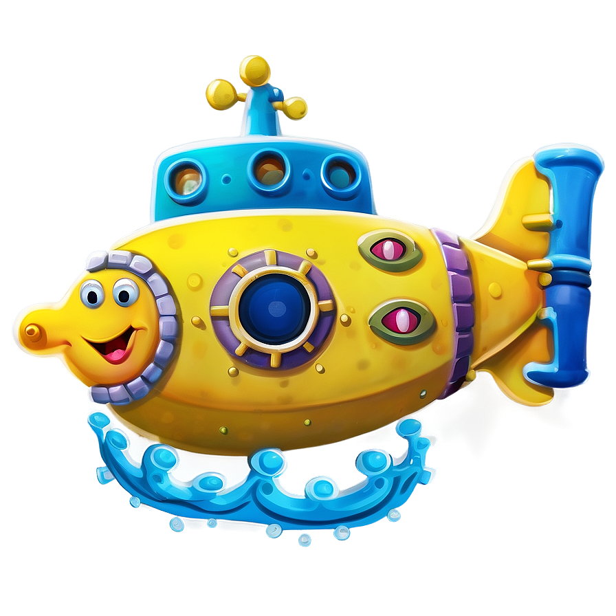 Yellow Submarine Underwater Adventure Png 06292024 PNG image