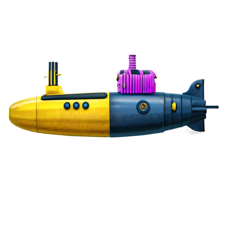 Yellow Submarine Underwater Adventure Png 06292024 PNG image