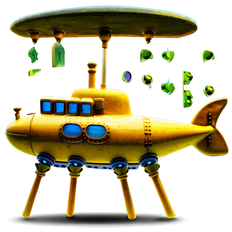 Yellow Submarine Underwater Adventure Png 06292024 PNG image