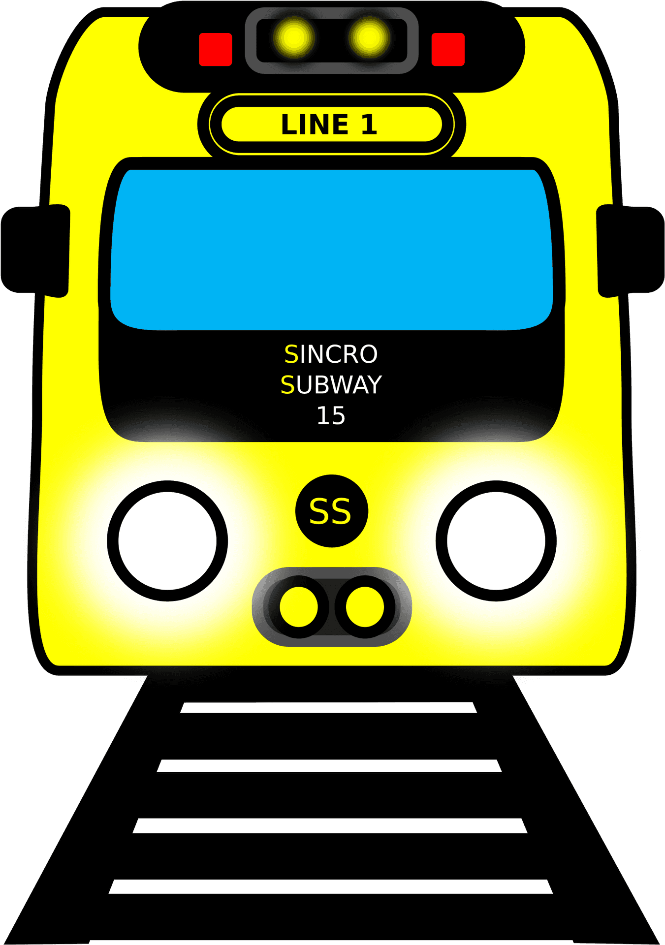 Yellow Subway Train Cartoon PNG image