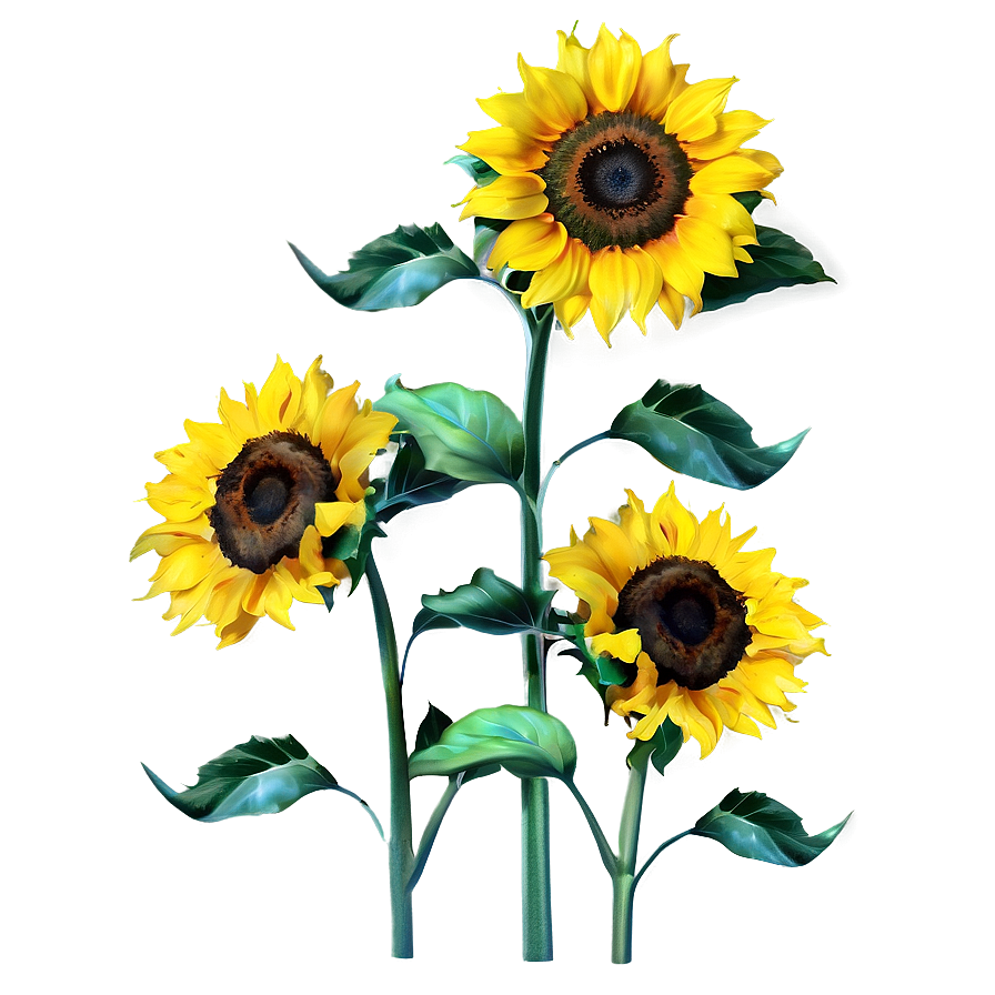 Yellow Sunflowers Png 06122024 PNG image