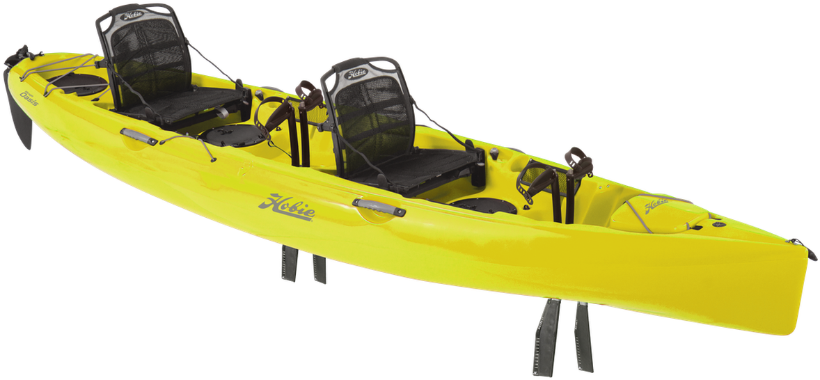 Yellow Tandem Kayak Hobie Oasis PNG image