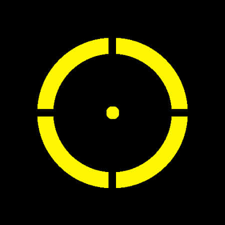Yellow Target Crosshair Icon PNG image